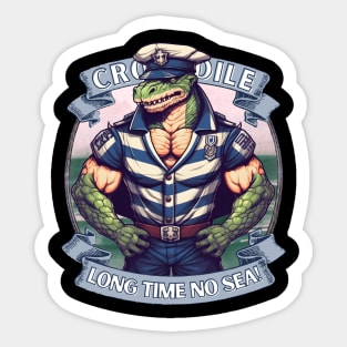 crocodile X sailor | LONG TIME NO SEA Sticker